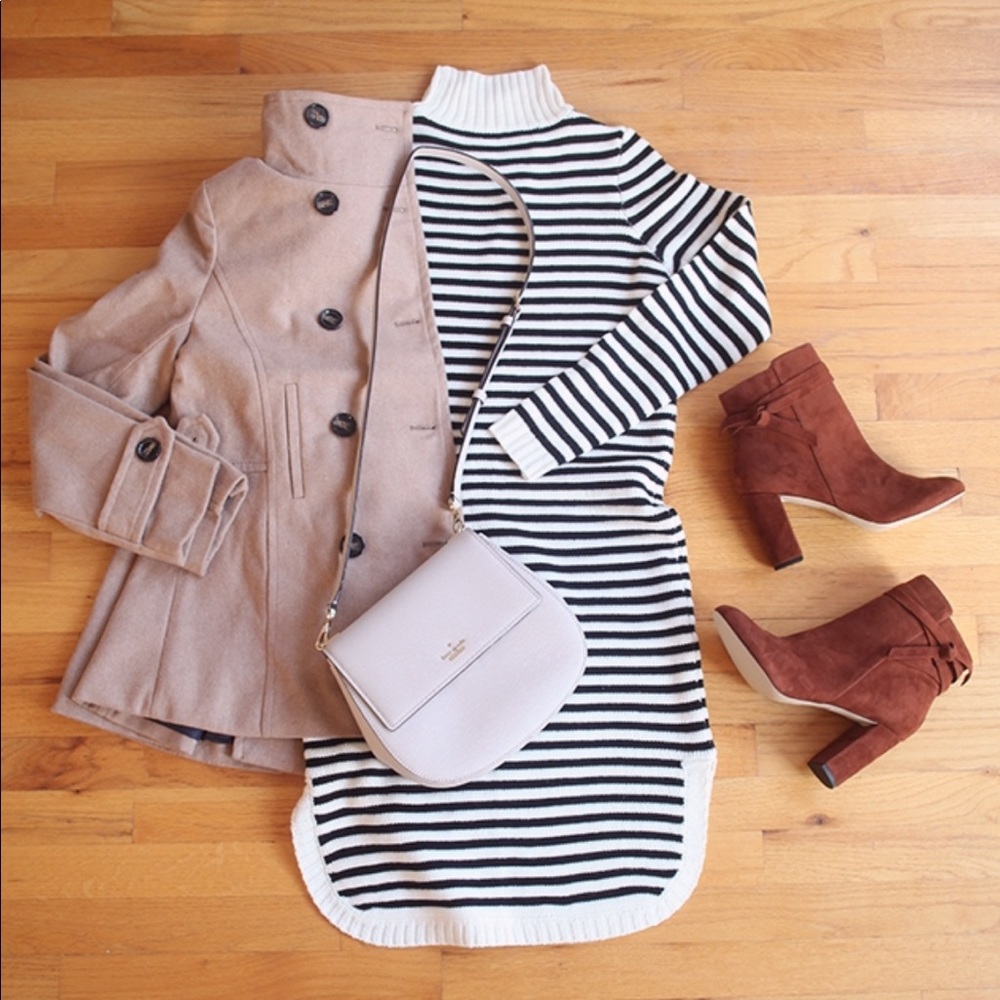 ASOS Black and white striped sweater dress - Sz Sm